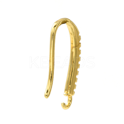 Rack Plating Brass Pave Cubic Zirconia Earring Hooks KK-O143-18G-1