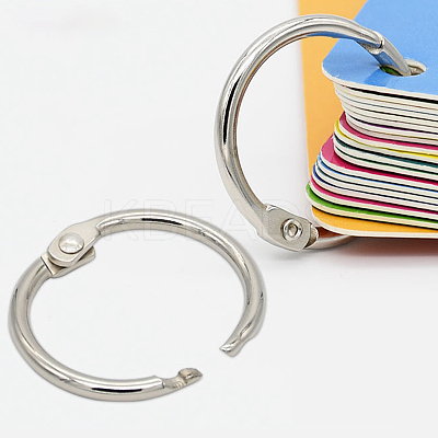 Iron Loose Leaf Book Binder Hinged Rings SCRA-PW0004-124B-1