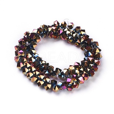 Electroplate Glass Beads Strands EGLA-F145-A-FP04-1