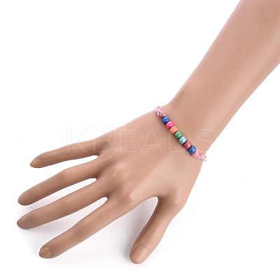Adjustable Korean Waxed Polyester Cord Bracelets BJEW-JB05482-1