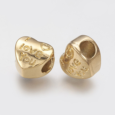 Ion Plating(IP) 304 Stainless Steel European Beads STAS-J022-029G-1