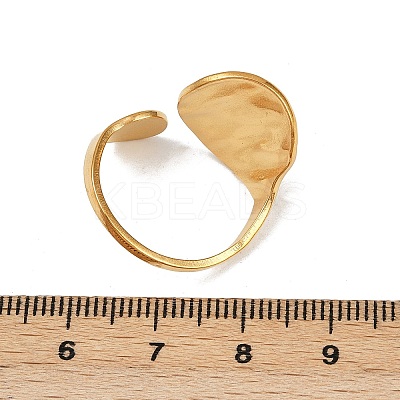 304 Stainless Steel Cuff Open Rings for Women RJEW-H255-01G-03-1