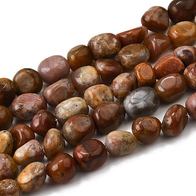 Natural Petrified Wood Beads Strands G-L621-C11-01-1