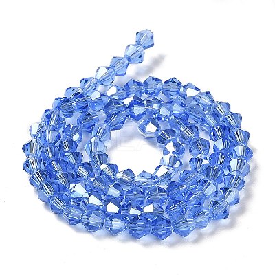 Transparent Electroplate Glass Beads Strands LS-GLAA-F029-3mm-A07-1