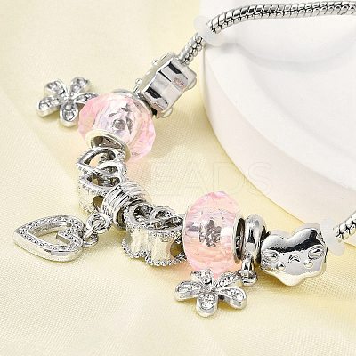 Alloy European Beads Charm Bracelets BJEW-F495-12P-1
