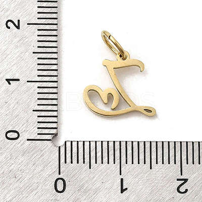 26Pcs 304 Stainless Steel Letter A~Z Charms STAS-P411-01G-1