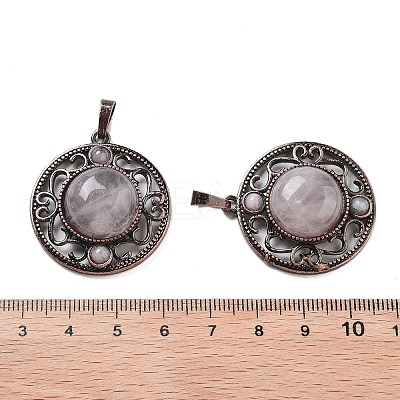 Natural Rose Quartz Pendants G-Q158-03A-R06-1