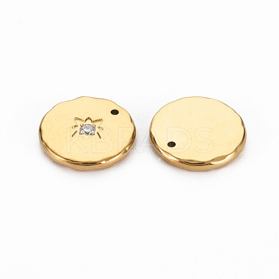 Ion Plating(IP) 304 Stainless Steel Charms STAS-N097-091LG-NR-1