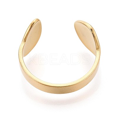 Ion Plating(IP) 304 Stainless Steel Cuff Open Rings for Women RJEW-N052-18G-1