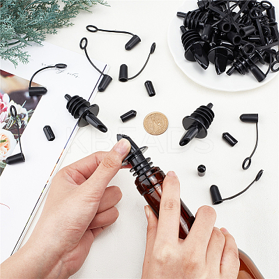 10Pcs Plastic Wine Bottle Pourer AJEW-CP0001-91-1