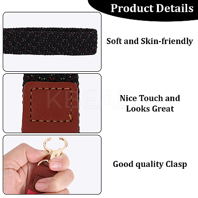 1Pc Nylon Stretch Band Wristlet Keychains KEYC-CL0001-38B-1