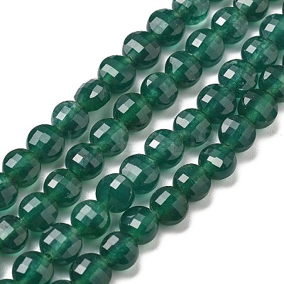 Natural Dyed White Jade Beads Strands G-C179-A6mm-07-1