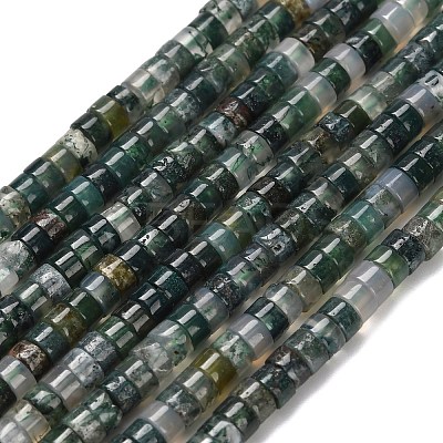 Natural Moss Agate Beads Strands G-Z110-A39-2x4mm-1