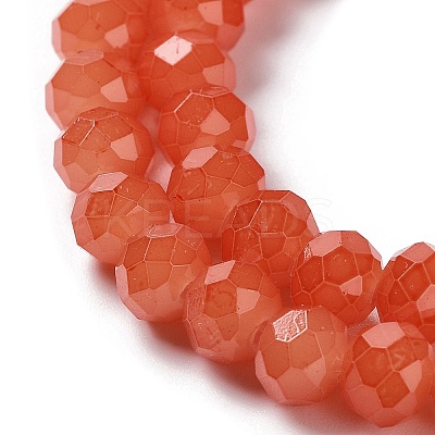 Baking Paint Imitation Jade Glass Bead Strands DGLA-A034-J4MM-A12-1
