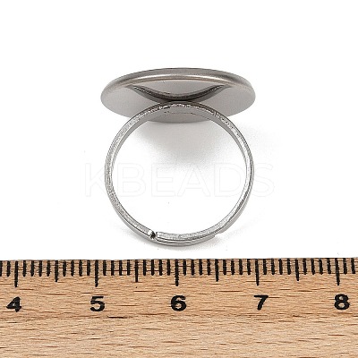 304 Stainless Steel Cuff Ring Components STAS-D372-05P-02C-1