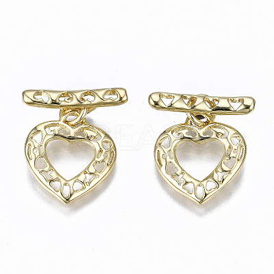 Brass Toggle Clasps KK-T057-056-NF-1