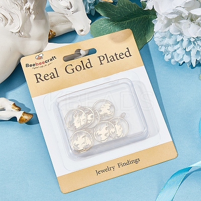 10Pcs Brass Pendants KK-BBC0010-27-1