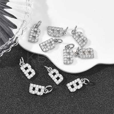 SHEGRACE Brass Micro Pave Clear Cubic Zirconia Pendants XGRQ29042-394P-B-1