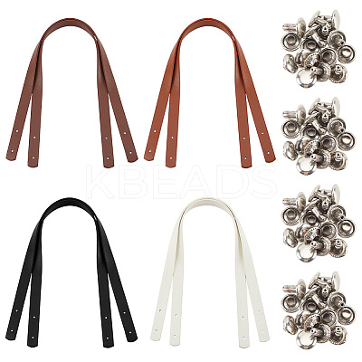 4 Sets 4 Colors PU Imitation Leather Bag Handles FIND-PH0017-28-1
