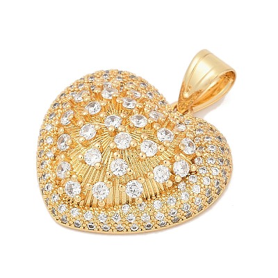 Brass Micro Pave Cubic Zirconia Pendants KK-A241-12G-04-1