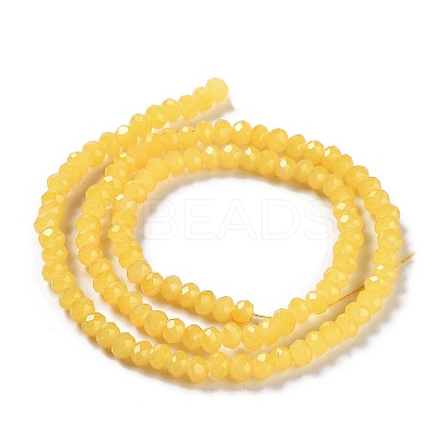 Baking Paint Imitation Jade Glass Bead Strands DGLA-A034-J4MM-A30-1