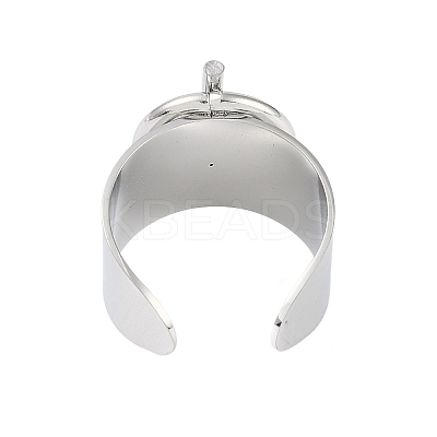 Non-Tarnish 304 Stainless Steel Circular & Rod-shaped Open Cuff Rings LS-RJEW-C095-01P-1
