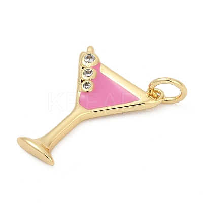 Brass Pave Cubic Zirconia 
Pendants KK-U062-55G-04-1