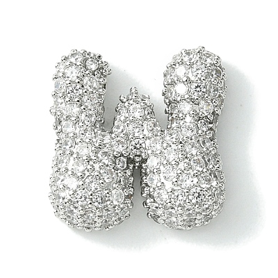 Rack Plating Brass Clear Cubic Zirconia Pendants KK-S378-01P-W-1