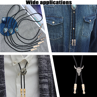 12Pcs 3 Color Alloy Cord Ends FIND-CA0007-14-1