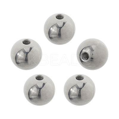5Pcs 304 Stainless Steel Round Cord End Caps STAS-FH0002-40A-1