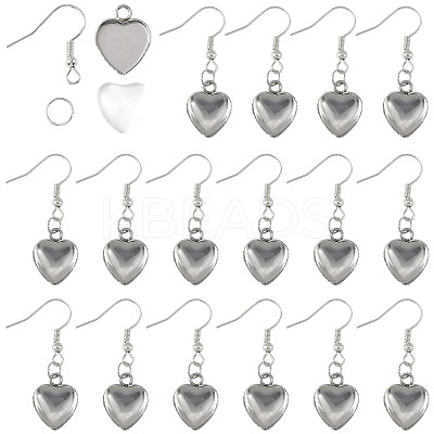 DIY Heart Dangle Earring Making Kits DIY-FS0009-18-1
