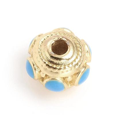 Matte Gold Color Brass Bumpy Beads KK-L155-05A-1