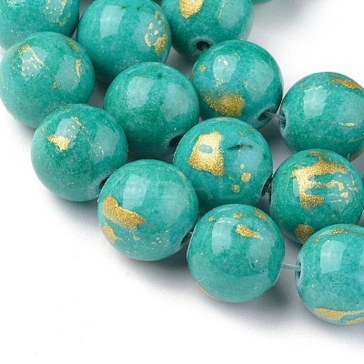 Natural Mashan Jade Beads Strands G-F670-A01-8mm-1