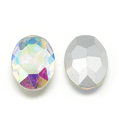 Pointed Back Glass Rhinestone Cabochons RGLA-T080-13x18mm-05-1