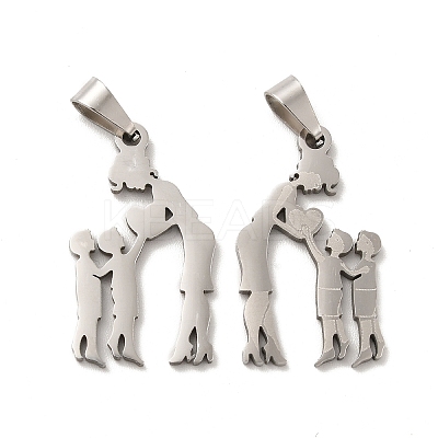 Non-Tarnish Mother's Day/Teachers' Day 201 Stainless Steel Pendants STAS-K251-013-1