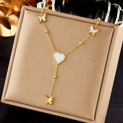 304 Stainless Steel Cubic Zirconia Pendant Necklaces FS-WG8DFC4-07-1