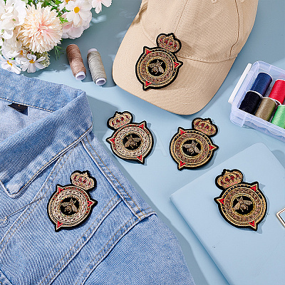 8Pcs 2 Styles Polyester with Iron Patches PATC-HY0001-82-1