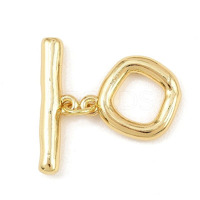 Brass Toggle Clasps KK-G548-41G-02-1