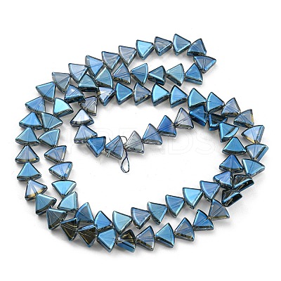 Full Plated Electroplate Glass Beads Strands EGLA-G037-08A-FP01-1