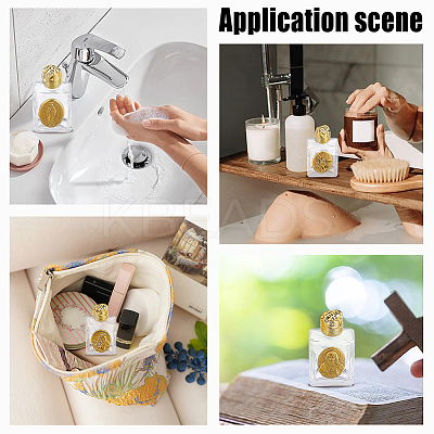 11Pcs 11 Styles Religion Rectangle Clear Glass Empty Refillable Bottles AJEW-DR0002-23-1