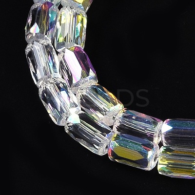 Electroplate Glass Chevron Beads Strands GLAA-Q101-02A-AB04-1