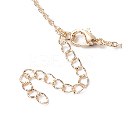 Colorful Glass Round Beaded Pendant Necklaces NJEW-JN04581-01-1