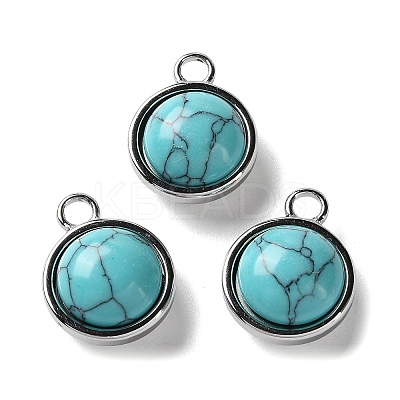 Synthetic Turquoise Pendants STAS-L022-398F-P-1