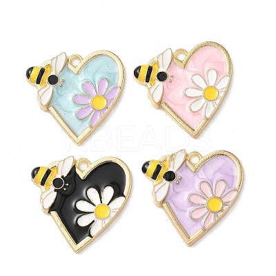Alloy Enamel Pendants FIND-C074-28KCG-1