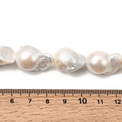 Natural Baroque Pearl Keshi Pearl Beads Strands PEAR-K004-17-1