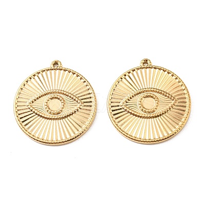 PVD Vacuum Plating 304 Stainless Steel Pendant Cabochon Settings STAS-F287-44G-1