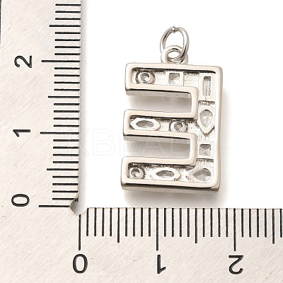 Brass Micro Pave Clear Cubic Zirconia Pendants KK-G521-01P-E-1