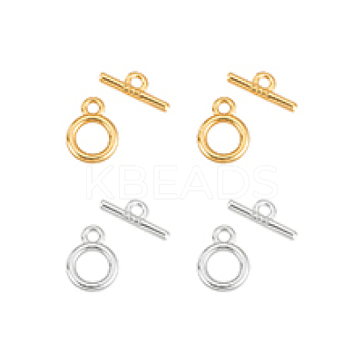 4 Sets 2 Style Sterling Silver Toggle Clasps STER-PH0003-87-1