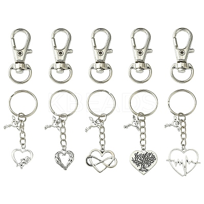 Valentine's Day Heart Alloy Pendant Keychain KEYC-FS0001-03-1