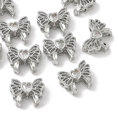 SHEGRACE Brass Pave Clear Cubic Zirconia Beads XGRQ4G557-689P-1